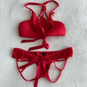 Sexy Red Lingerie Set